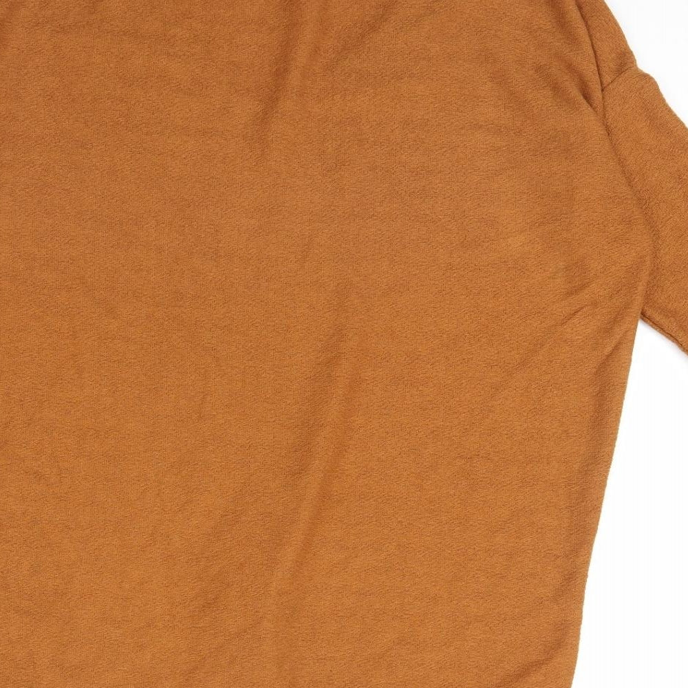 Womens UK Size M New Look Brown Basic Blouse