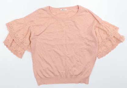 TU Womens Pink  Knit Pullover Jumper Size 12