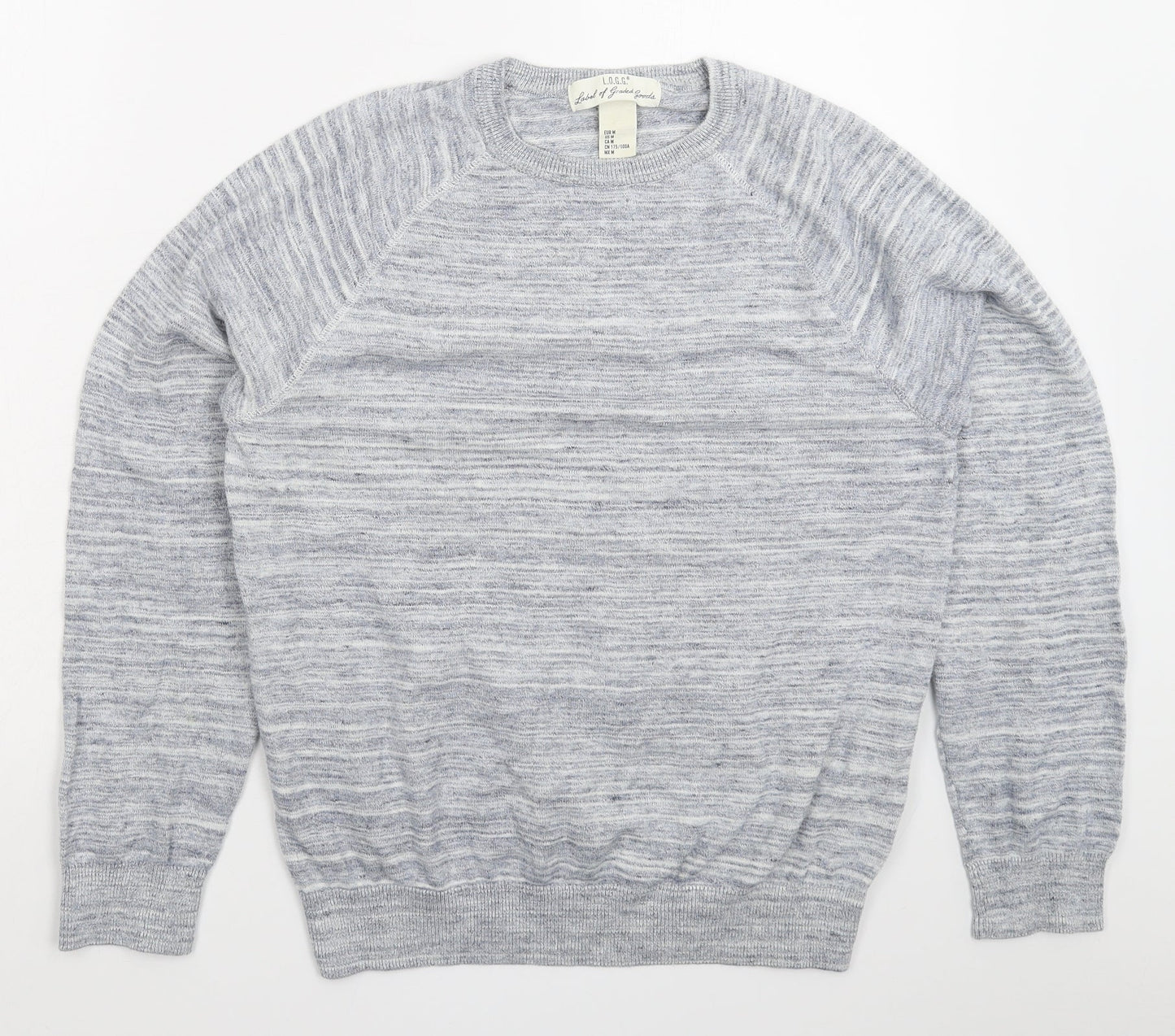 H&M Mens Blue  Knit Pullover Jumper Size M