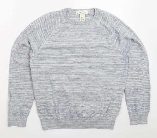 H&M Mens Blue  Knit Pullover Jumper Size M