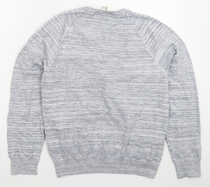 H&M Mens Blue  Knit Pullover Jumper Size M