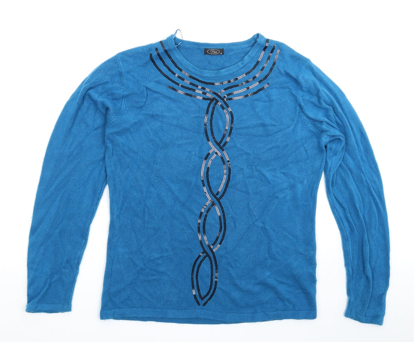 Womens UK Size M BM Blue Pullover Jumper