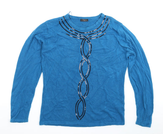 Womens UK Size M BM Blue Pullover Jumper