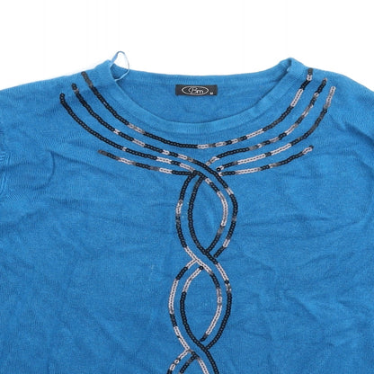 Womens UK Size M BM Blue Pullover Jumper