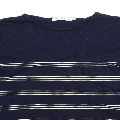 EWM Womens Blue Striped Knit Pullover Jumper Size 20