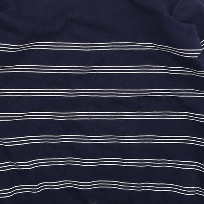 EWM Womens Blue Striped Knit Pullover Jumper Size 20