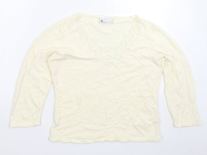 Womens UK Size 12 BHS White Pullover Jumper
