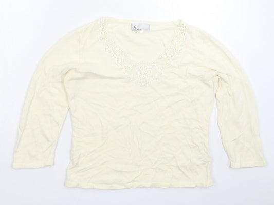 Womens UK Size 12 BHS White Pullover Jumper