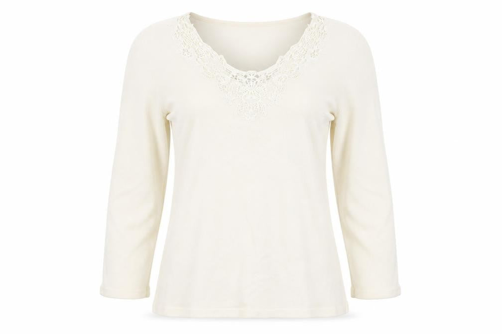 Womens UK Size 12 BHS White Pullover Jumper