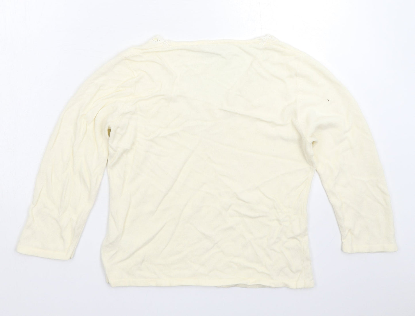 Womens UK Size 12 BHS White Pullover Jumper