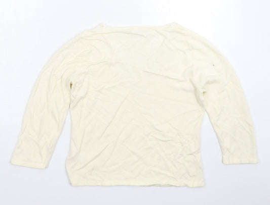 Womens UK Size 12 BHS White Pullover Jumper