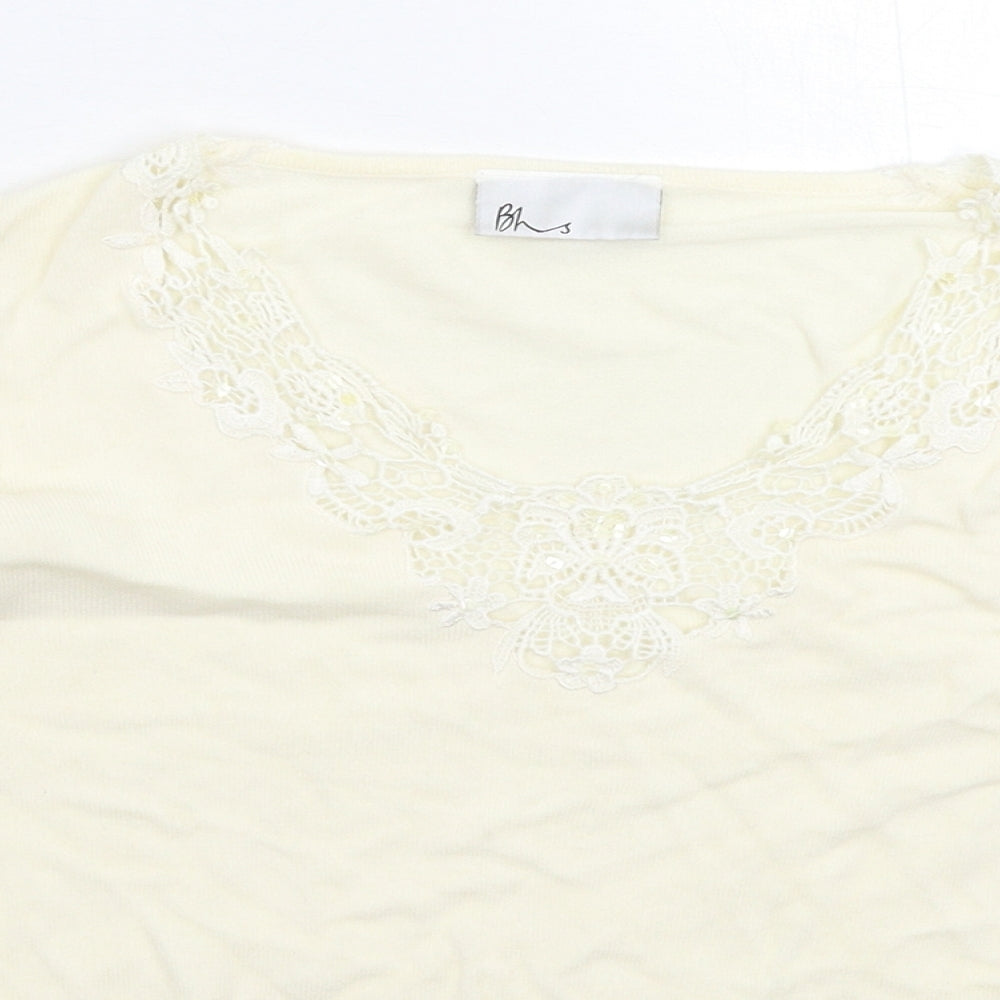 Womens UK Size 12 BHS White Pullover Jumper