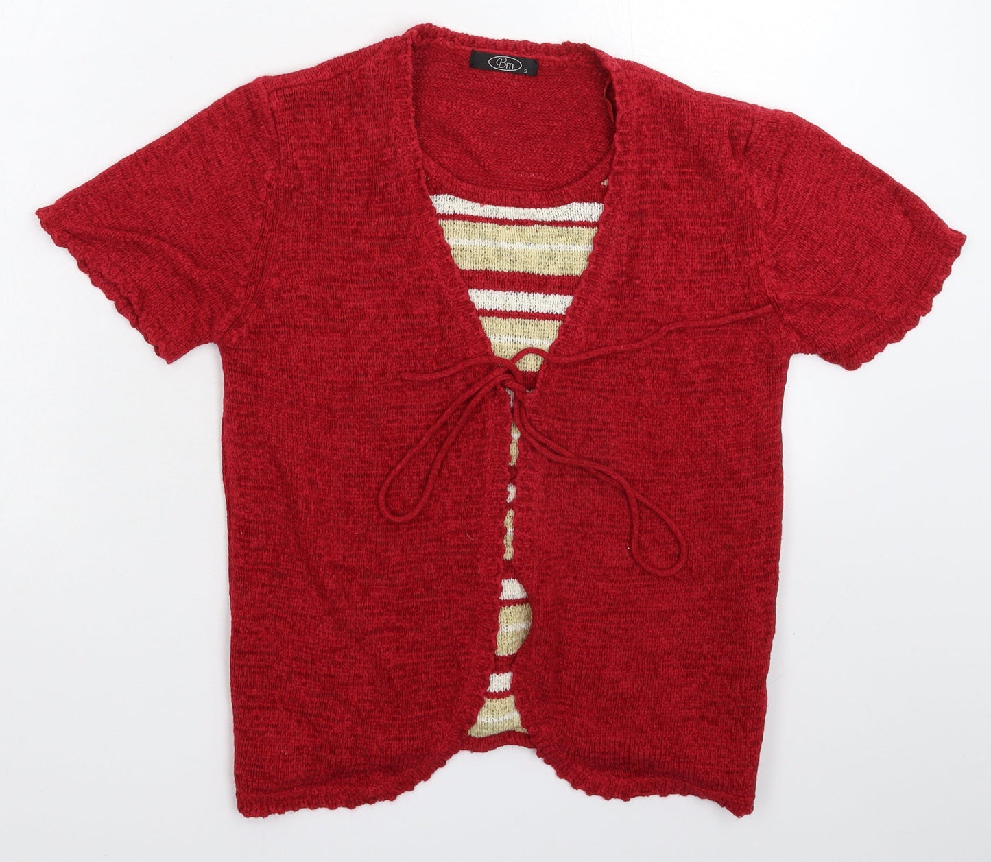 Womens UK Size S BM Red Pullover Jumper