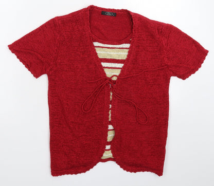 Womens UK Size S BM Red Pullover Jumper