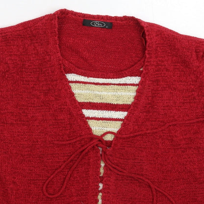 Womens UK Size S BM Red Pullover Jumper