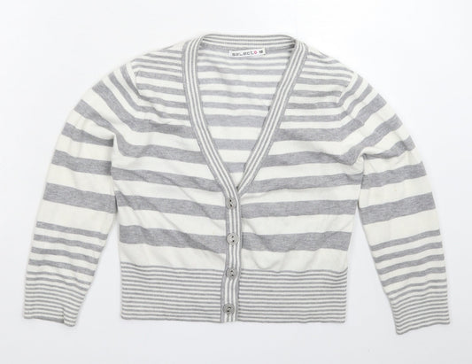 Womens UK Size 10 Select Grey Cardigan Jumper