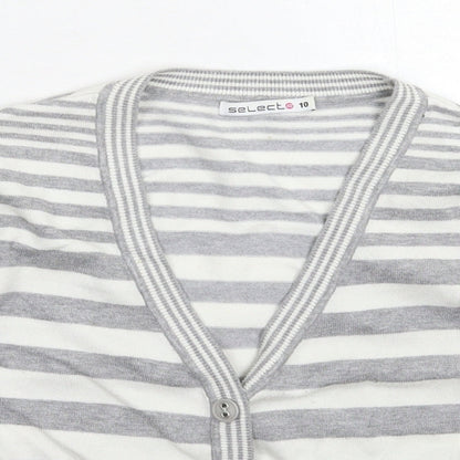 Womens UK Size 10 Select Grey Cardigan Jumper