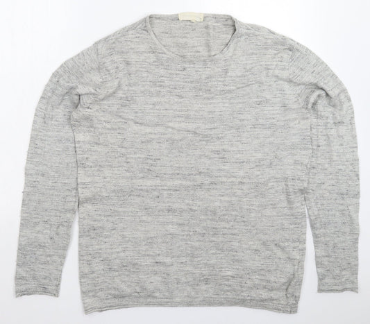 Frederik Anderson Womens Grey  Knit Pullover Jumper Size XL