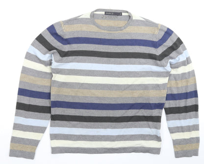Parkes Womens Multicoloured Striped Knit Pullover Jumper Size M