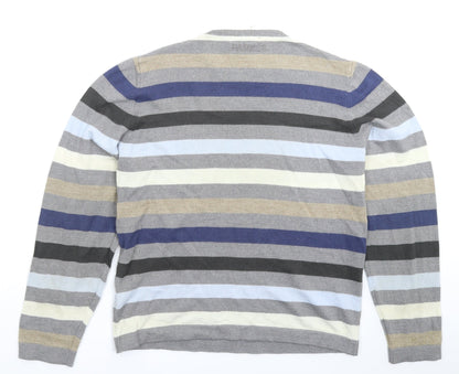 Parkes Womens Multicoloured Striped Knit Pullover Jumper Size M