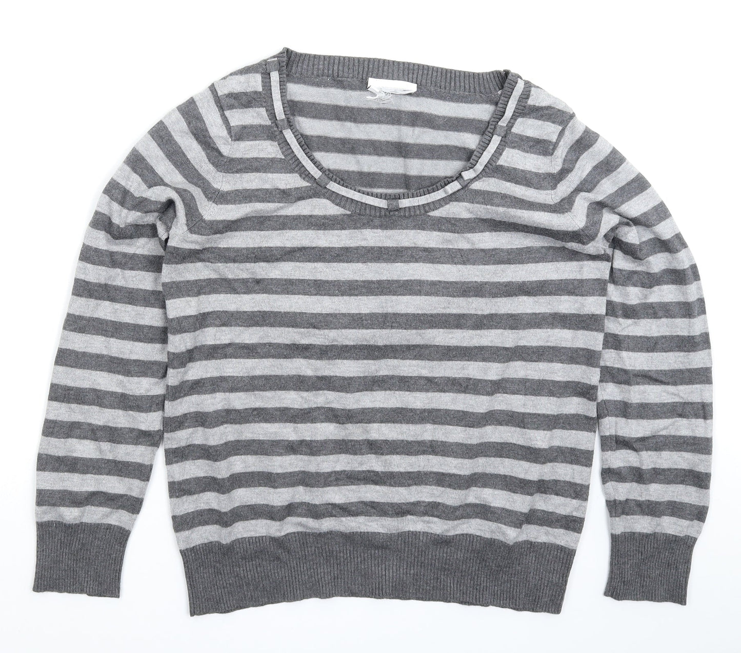 Womens UK Size 14 Preworn Grey Pullover Jumper