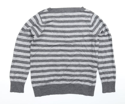 Womens UK Size 14 Preworn Grey Pullover Jumper