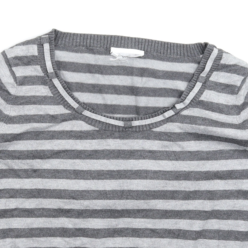 Womens UK Size 14 Preworn Grey Pullover Jumper