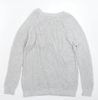 Womens UK Size 10 NEXT Grey Pullover Jumper