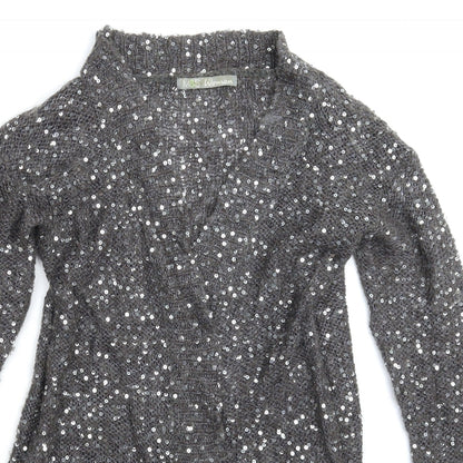 Womens UK Size 10 Marks and Spencer Grey Pullover Jumper
