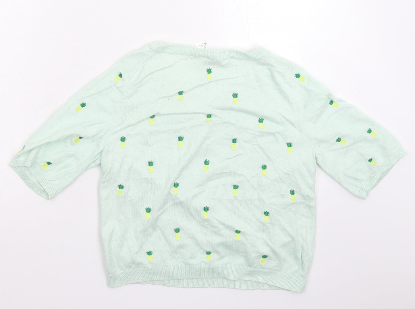 Womens UK Size L Divided Green Pullover Jumper