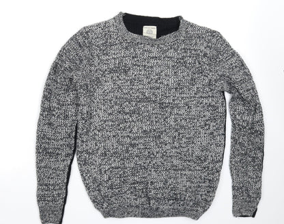 Kuegou Womens Grey  Knit Pullover Jumper Size L