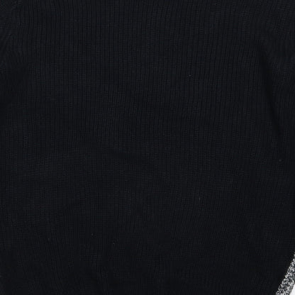 Kuegou Womens Grey  Knit Pullover Jumper Size L