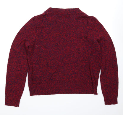 Divided Womens Red  Knit Pullover Jumper Size S