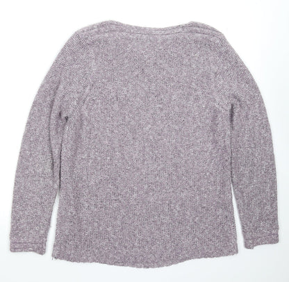 BM Womens Grey  Knit Pullover Jumper Size L