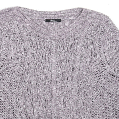 BM Womens Grey  Knit Pullover Jumper Size L