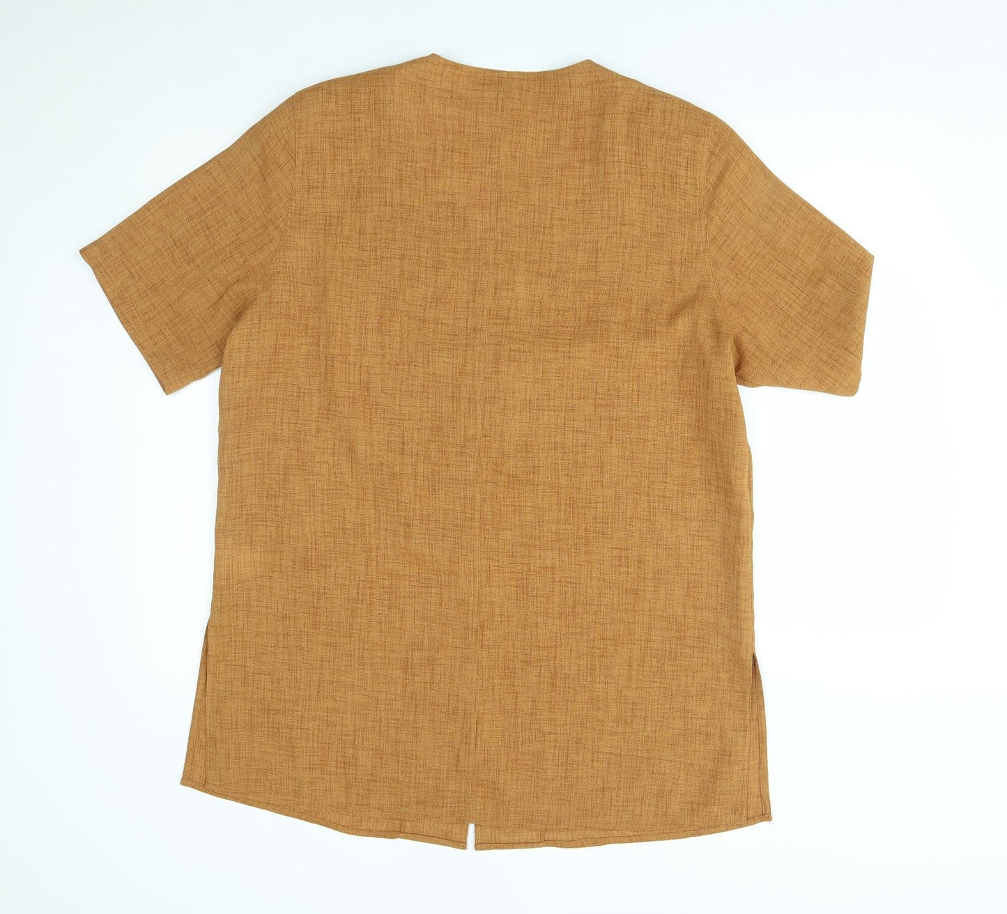 Womens UK Size 16 ELVI Orange Basic Button-Up