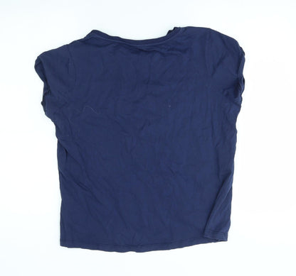 George Womens Blue   Basic T-Shirt Size 12  - naughty is the new nice, christmas