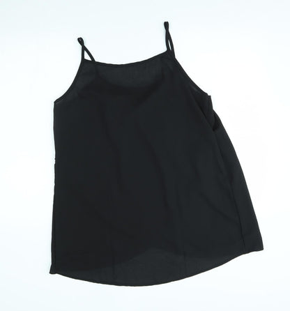 Womens UK Size L Preworn Black Basic Tank