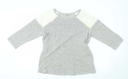 TU Womens Grey   Pullover Jumper Size 14  - lace
