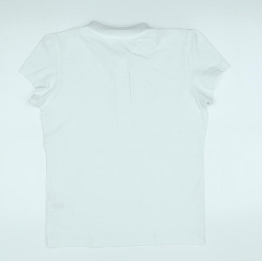 George Girls White   Basic Polo Size 14-15 Years