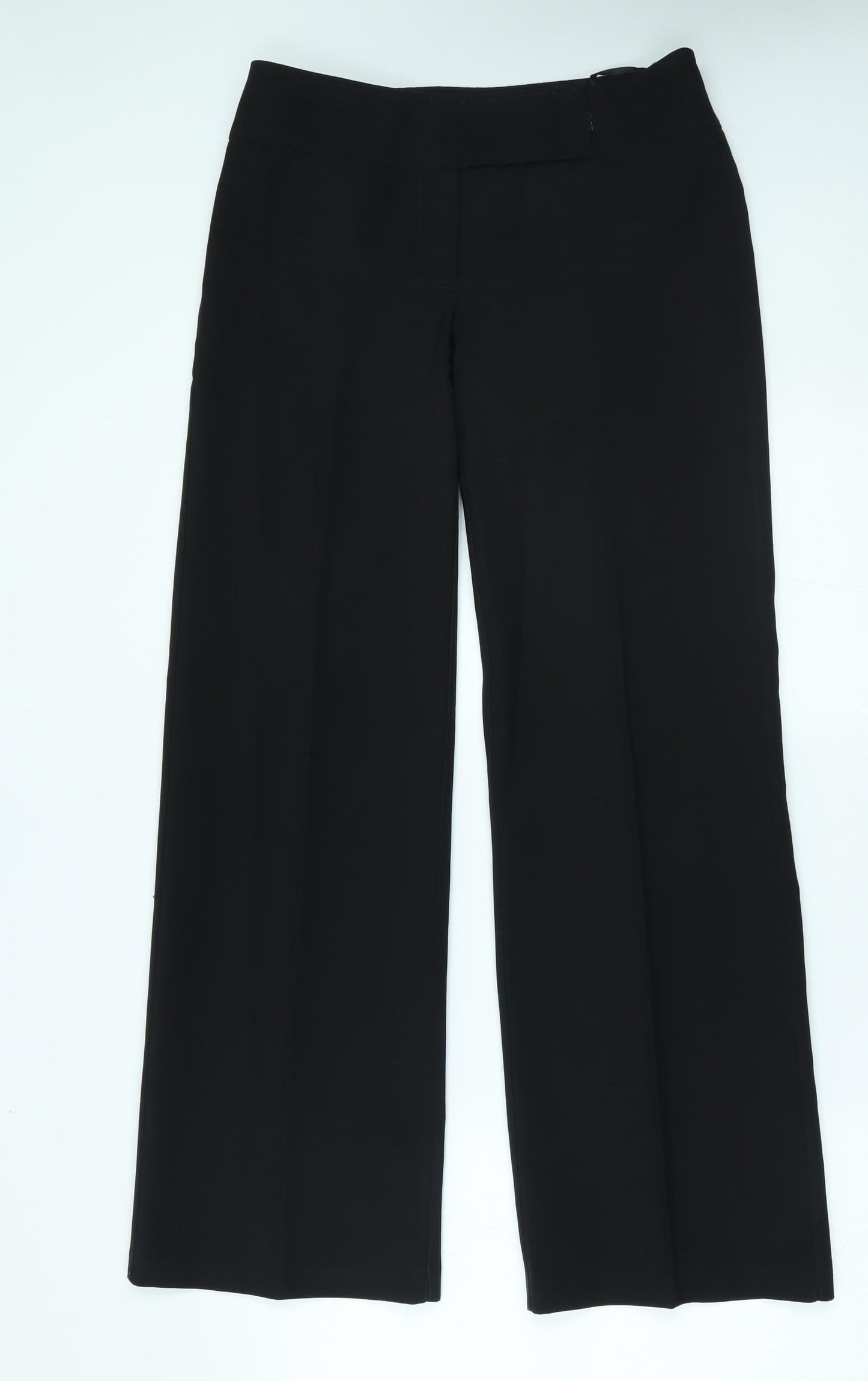 Womens UK Size 10 Matalan Regular Fit  Black Trousers