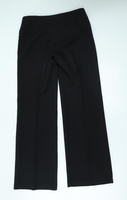 Womens UK Size 10 Matalan Regular Fit  Black Trousers