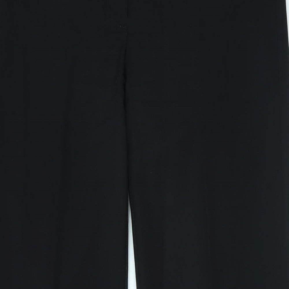Womens UK Size 10 Matalan Regular Fit  Black Trousers