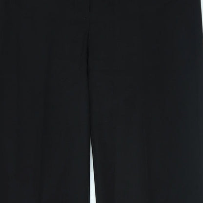 Womens UK Size 10 Matalan Regular Fit  Black Trousers