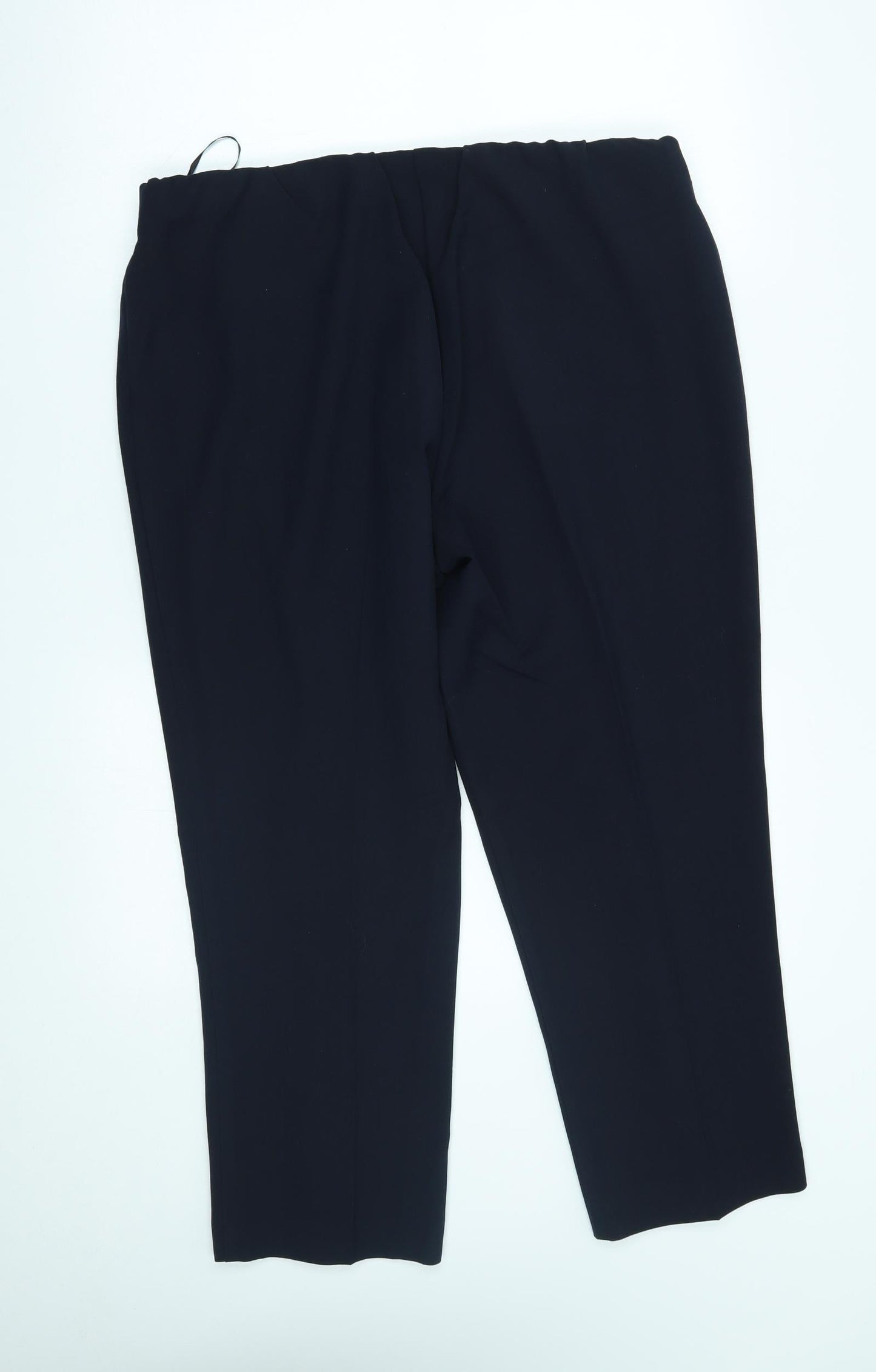 Womens UK Size 16 Classic Regular Fit Capri Blue Trousers