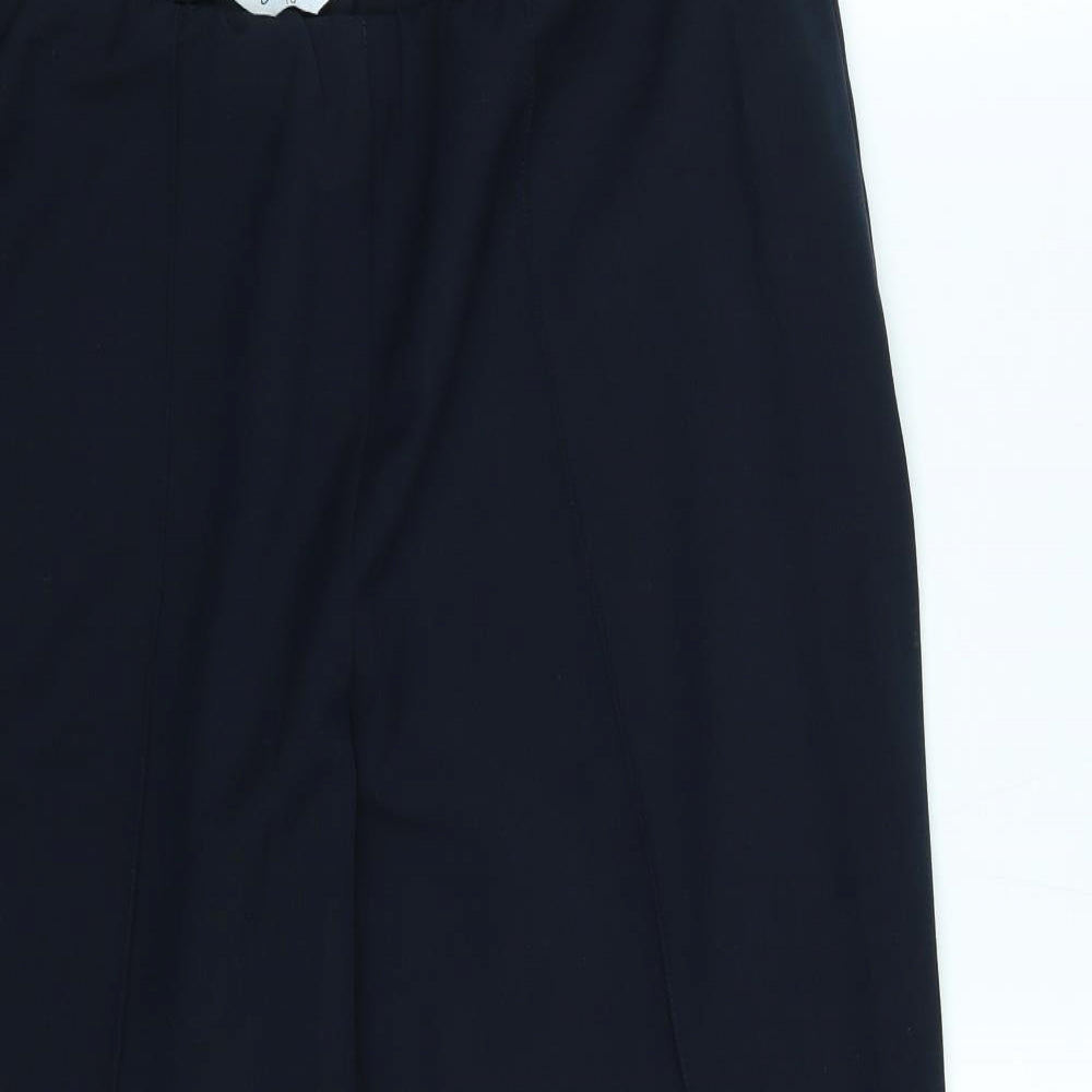 Womens UK Size 16 Classic Regular Fit Capri Blue Trousers