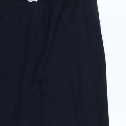 Womens UK Size 16 Classic Regular Fit Capri Blue Trousers