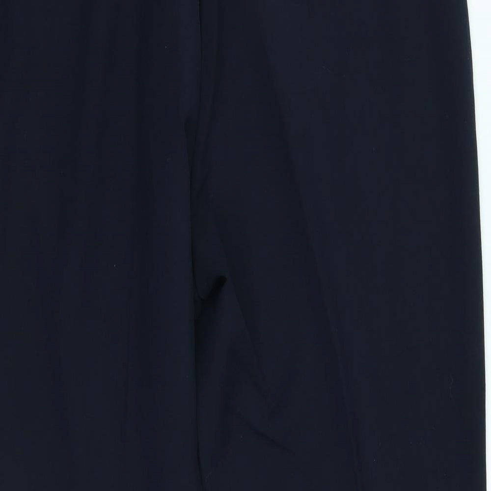 Womens UK Size 16 Classic Regular Fit Capri Blue Trousers