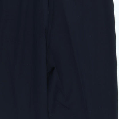 Womens UK Size 16 Classic Regular Fit Capri Blue Trousers
