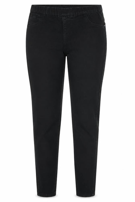Front view of denim co women’s black jegging jeans, size UK 6, 28-inch leg